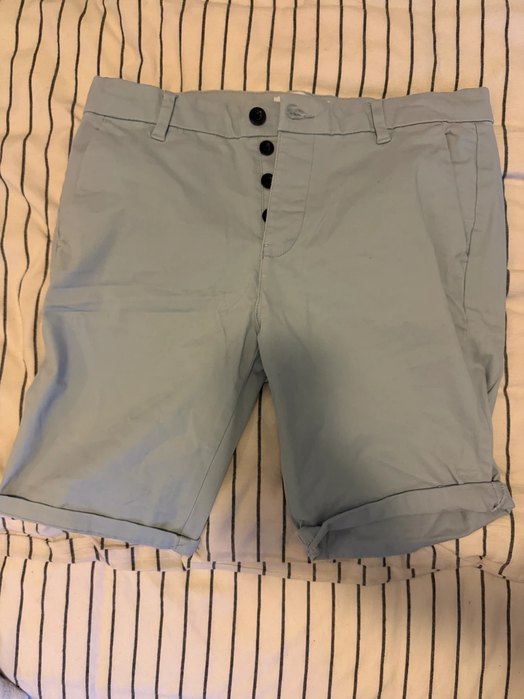 Topman Light Blue Chino Shorts Size 32