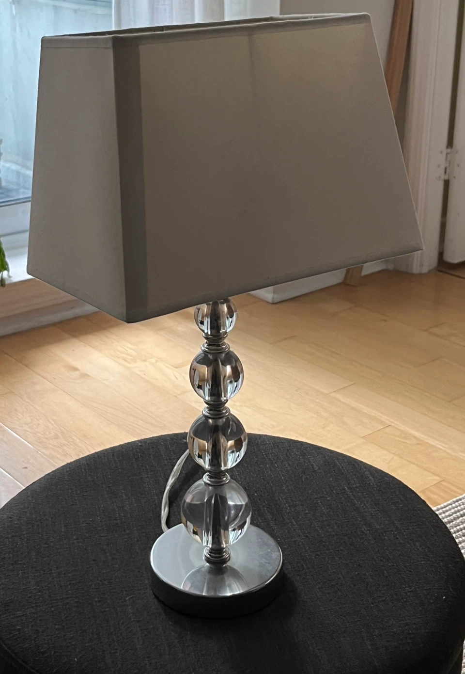 2 Crystal and Chrome Table Lamp