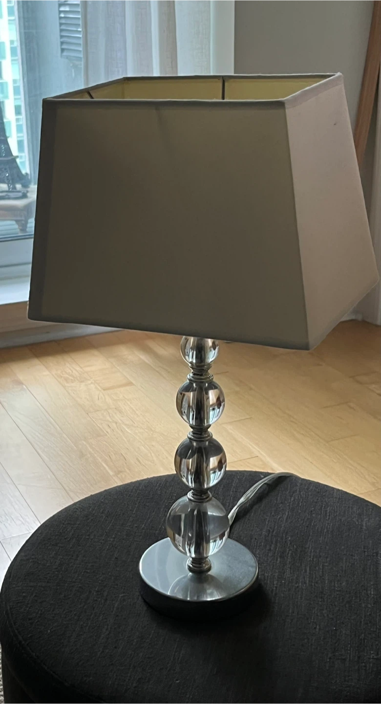 2 Crystal and Chrome Table Lamp - photo 2
