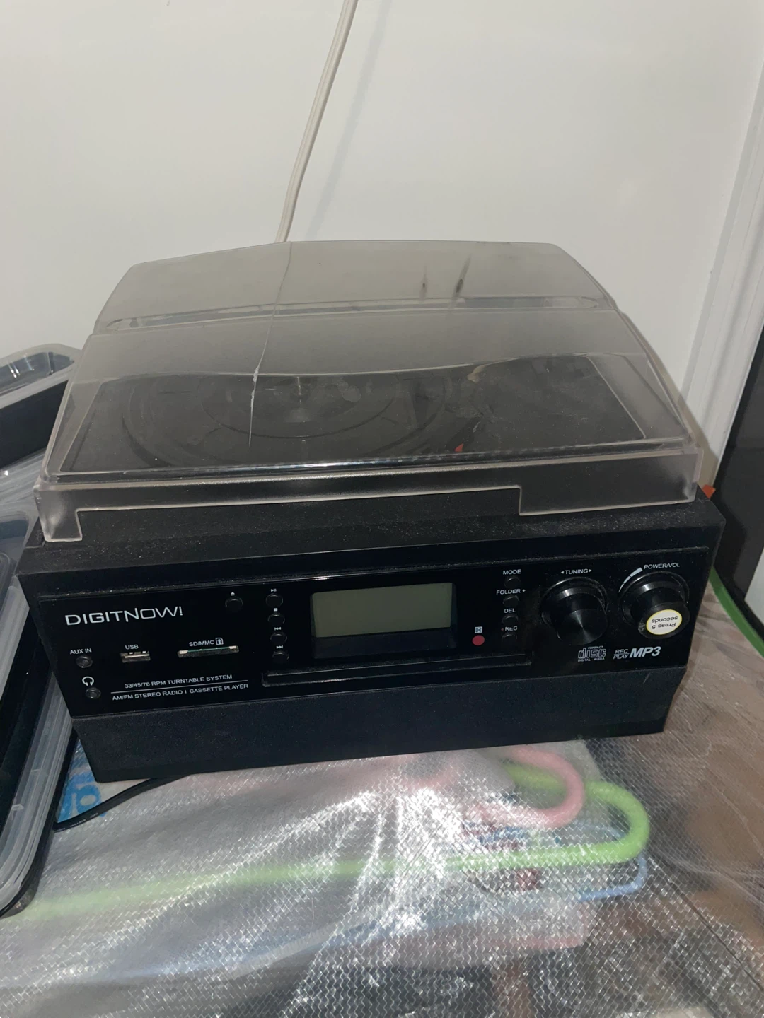 DigitNow Turntable & Cassette Player with USB/SD Encoding