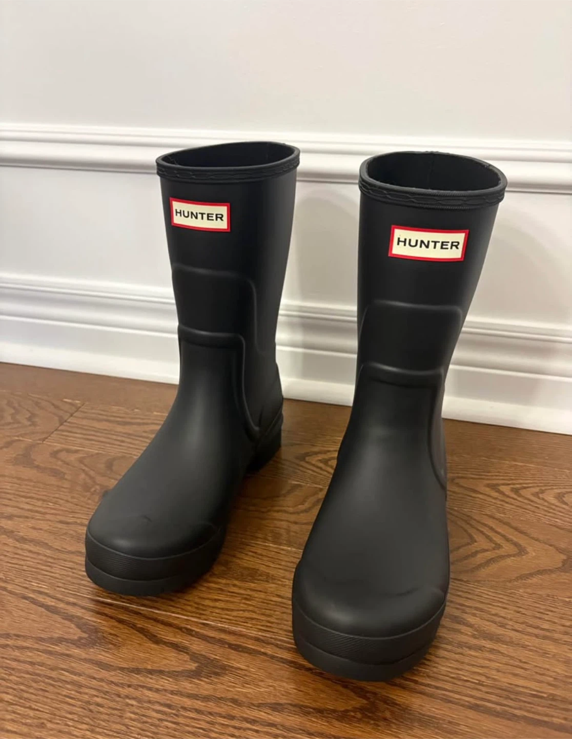 Hunter Black Rubber Rain Boots Size 7