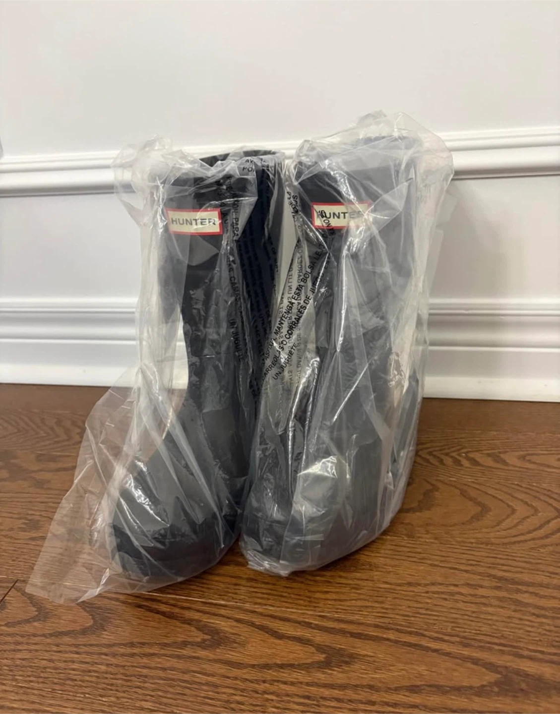 Hunter Black Rubber Rain Boots Size 7 - photo 4
