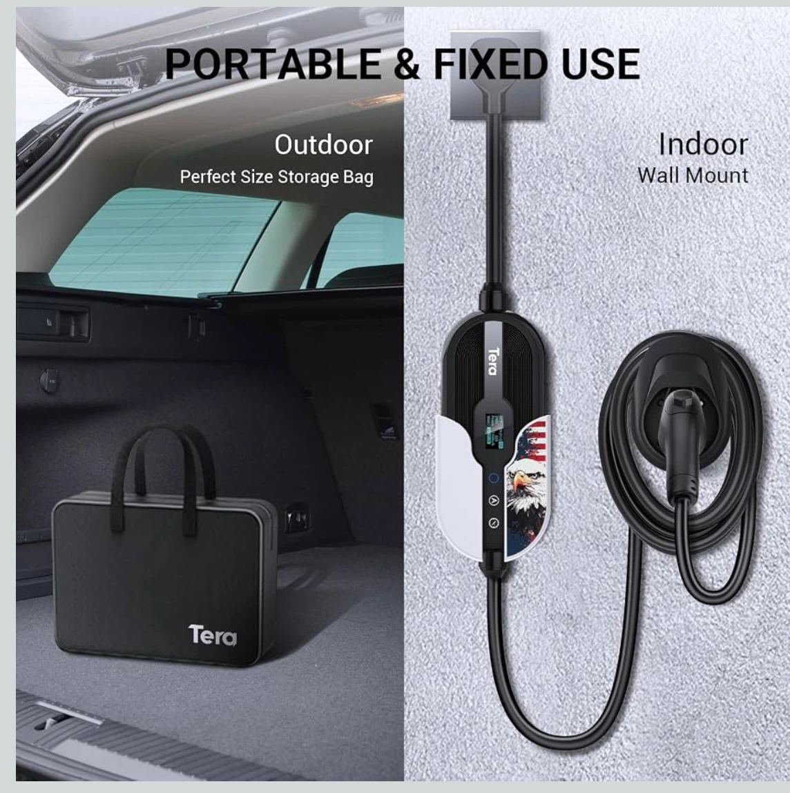 Tera EV Charger Level 1 & 2 - 32A, 240V, 25FT Cable - photo 2