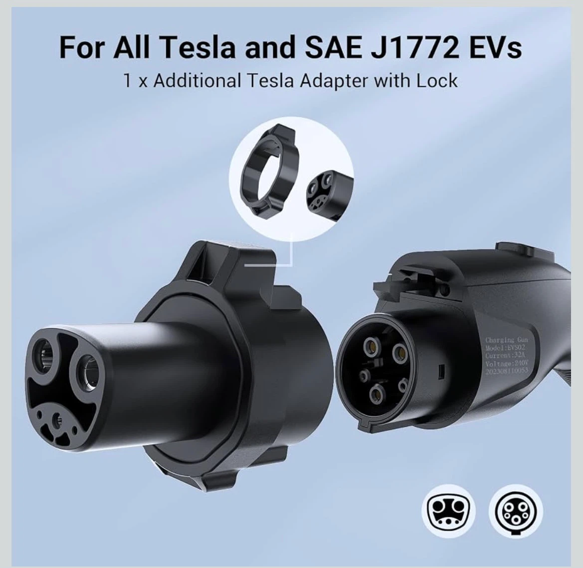 Tera EV Charger Level 1 & 2 - 32A, 240V, 25FT Cable - photo 3
