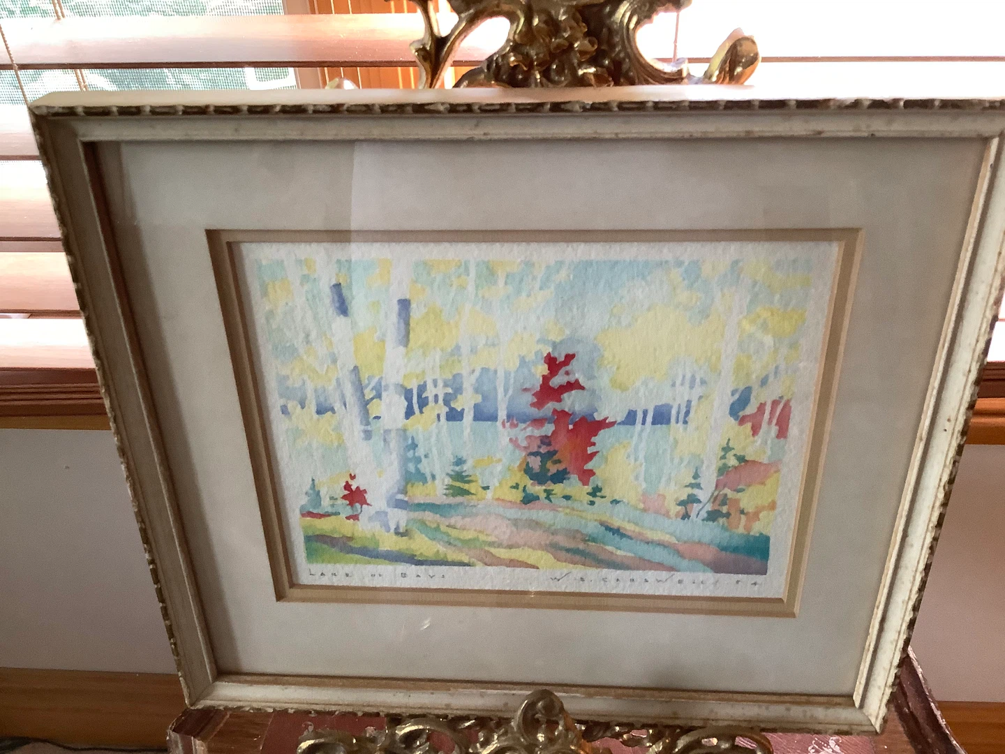 Vt Landscape Watercol Ptg “Lake of Bays” W.E. Carswell 🐞