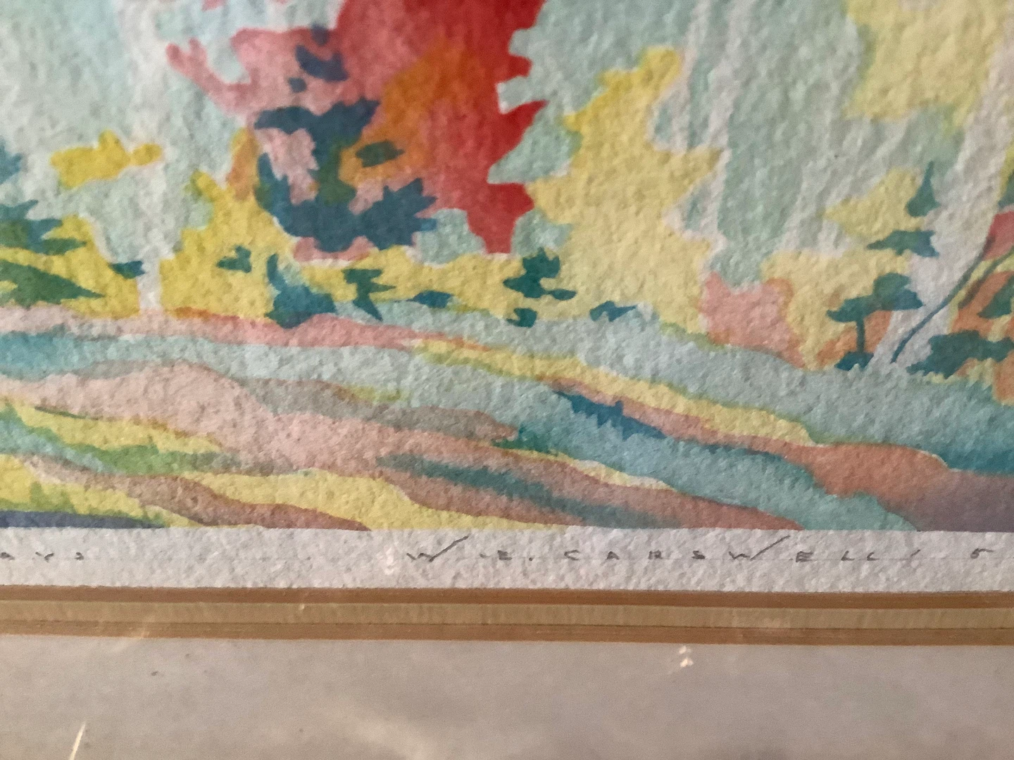 Vt Landscape Watercol Ptg “Lake of Bays” W.E. Carswell 🐞 - photo 2