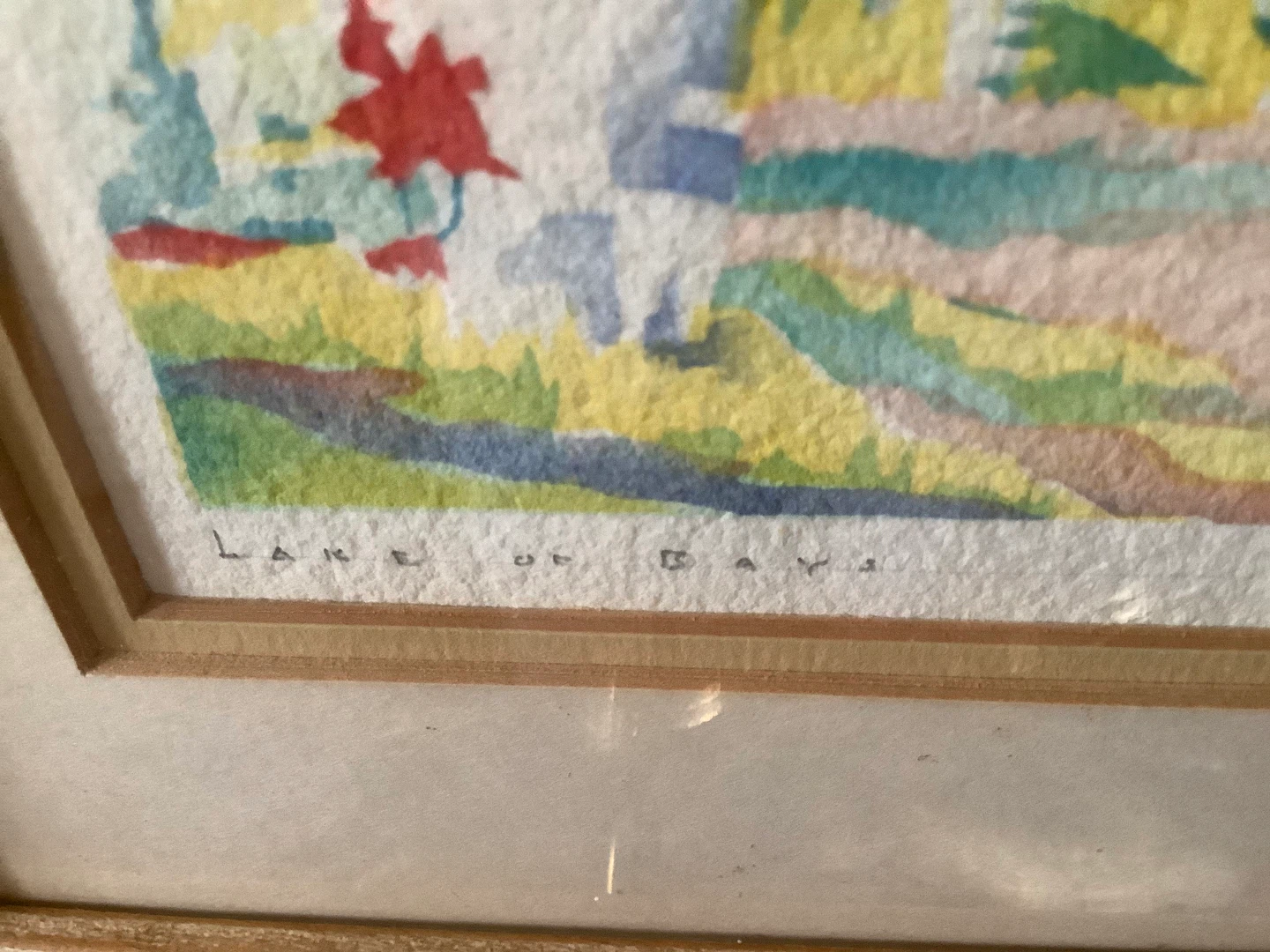 Vt Landscape Watercol Ptg “Lake of Bays” W.E. Carswell 🐞 - photo 3