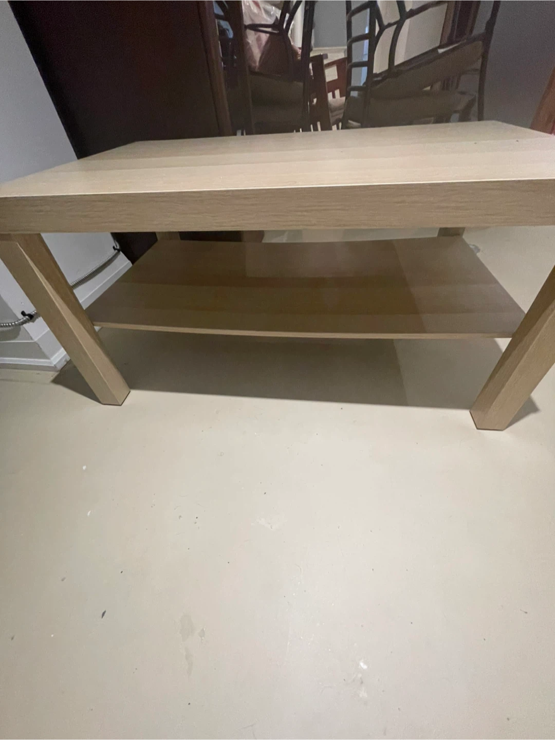 Light Wood Coffee Table with Shelf