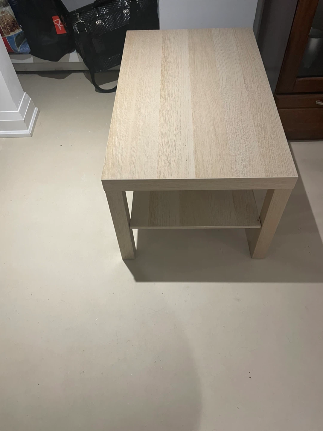 Light Wood Coffee Table with Shelf - photo 3