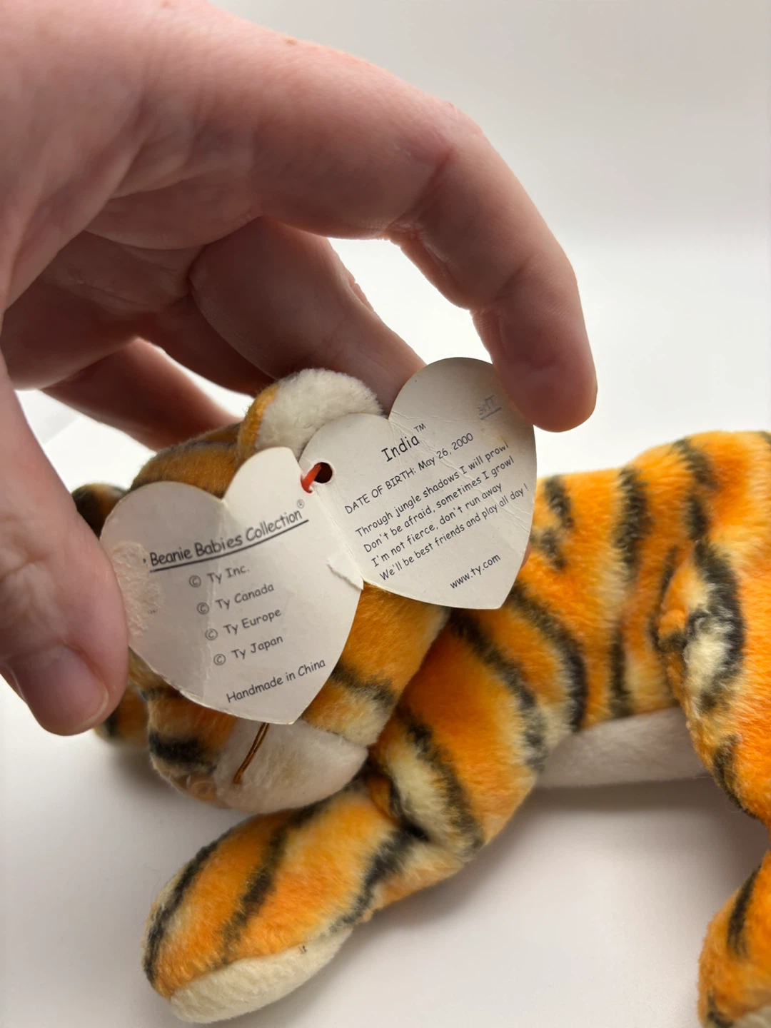 Ty Beanie Baby India the Tiger Plush Toy - photo 4