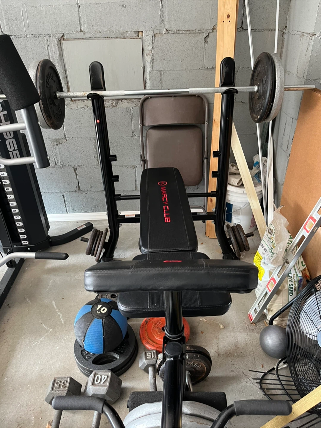 Marcy Club Weight Bench with 250 lbs of weights - photo 2