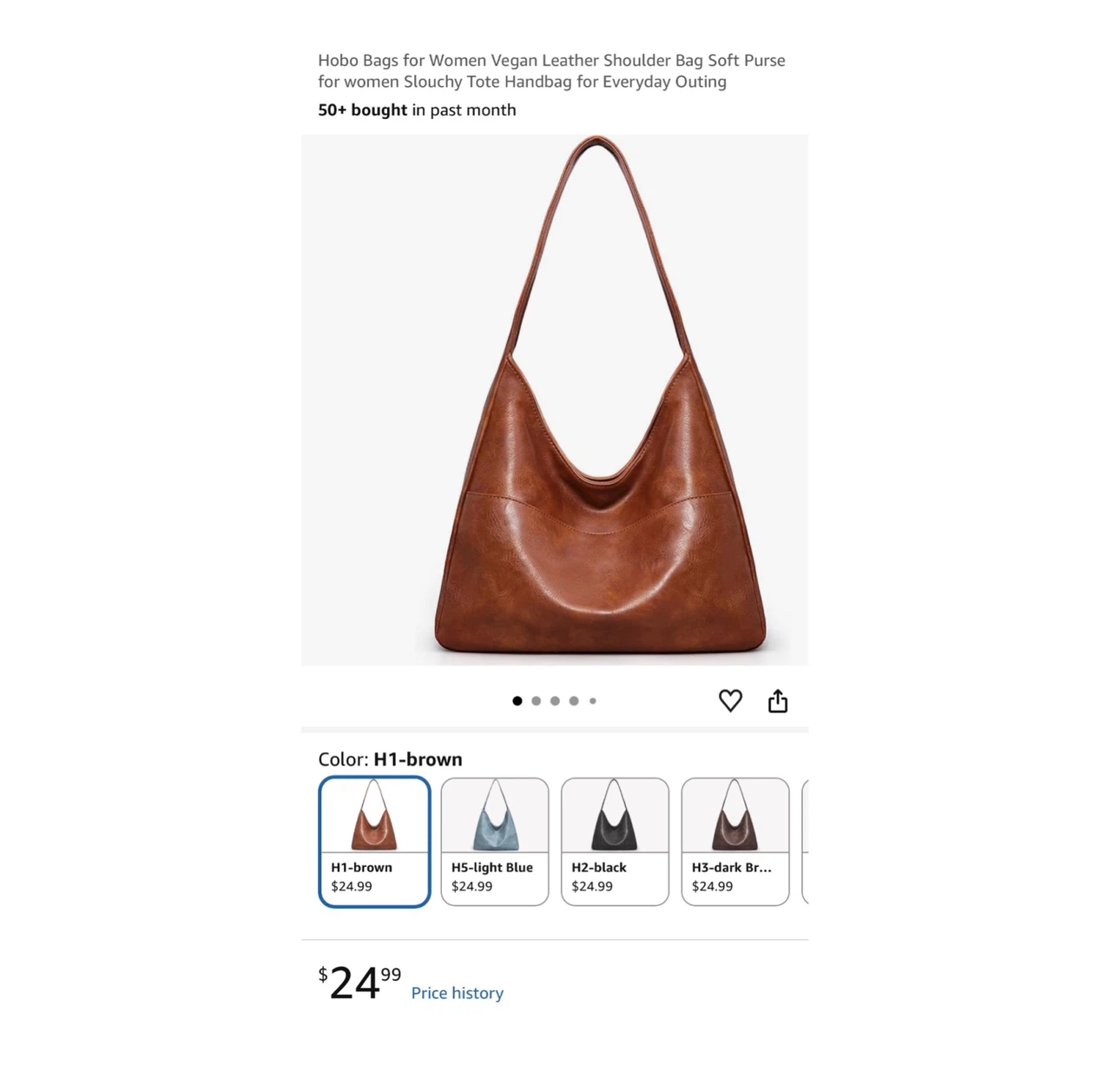 Brand new Hobo Bags for Women Vegan Leather Shoulder Bag