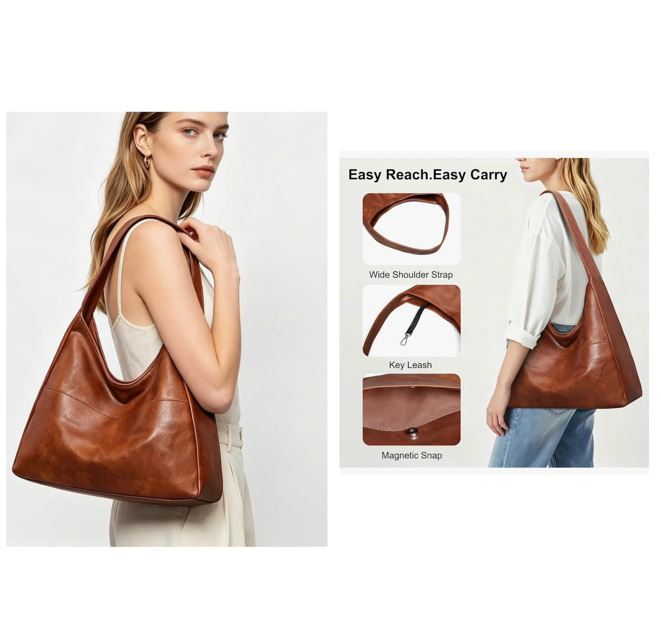 Brand new Hobo Bags for Women Vegan Leather Shoulder Bag - photo 3