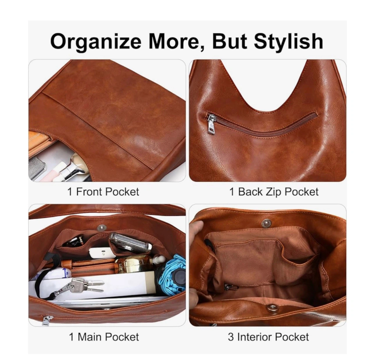 Brand new Hobo Bags for Women Vegan Leather Shoulder Bag - photo 4