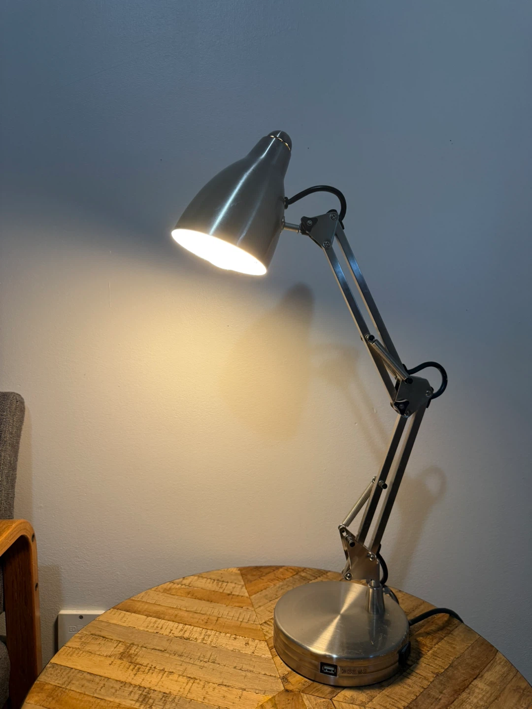 Silver Adjustable Desk Lamp