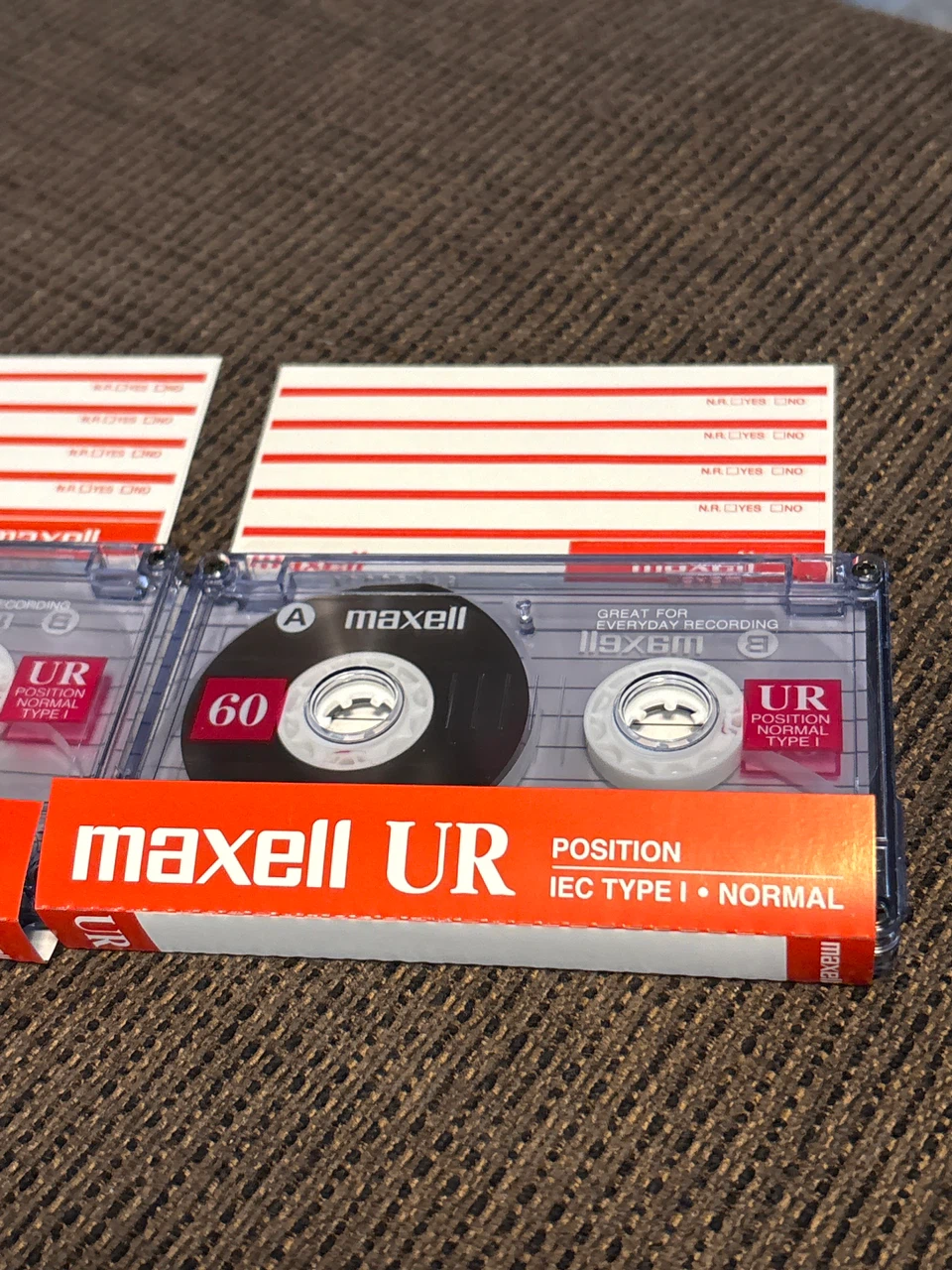 2x Maxell UR 60 Type I Normal Position Cassette Tapes - photo 2