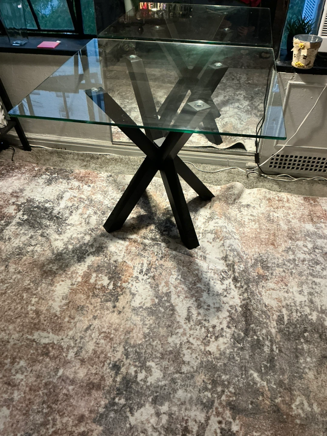 Glass Top Dining Table