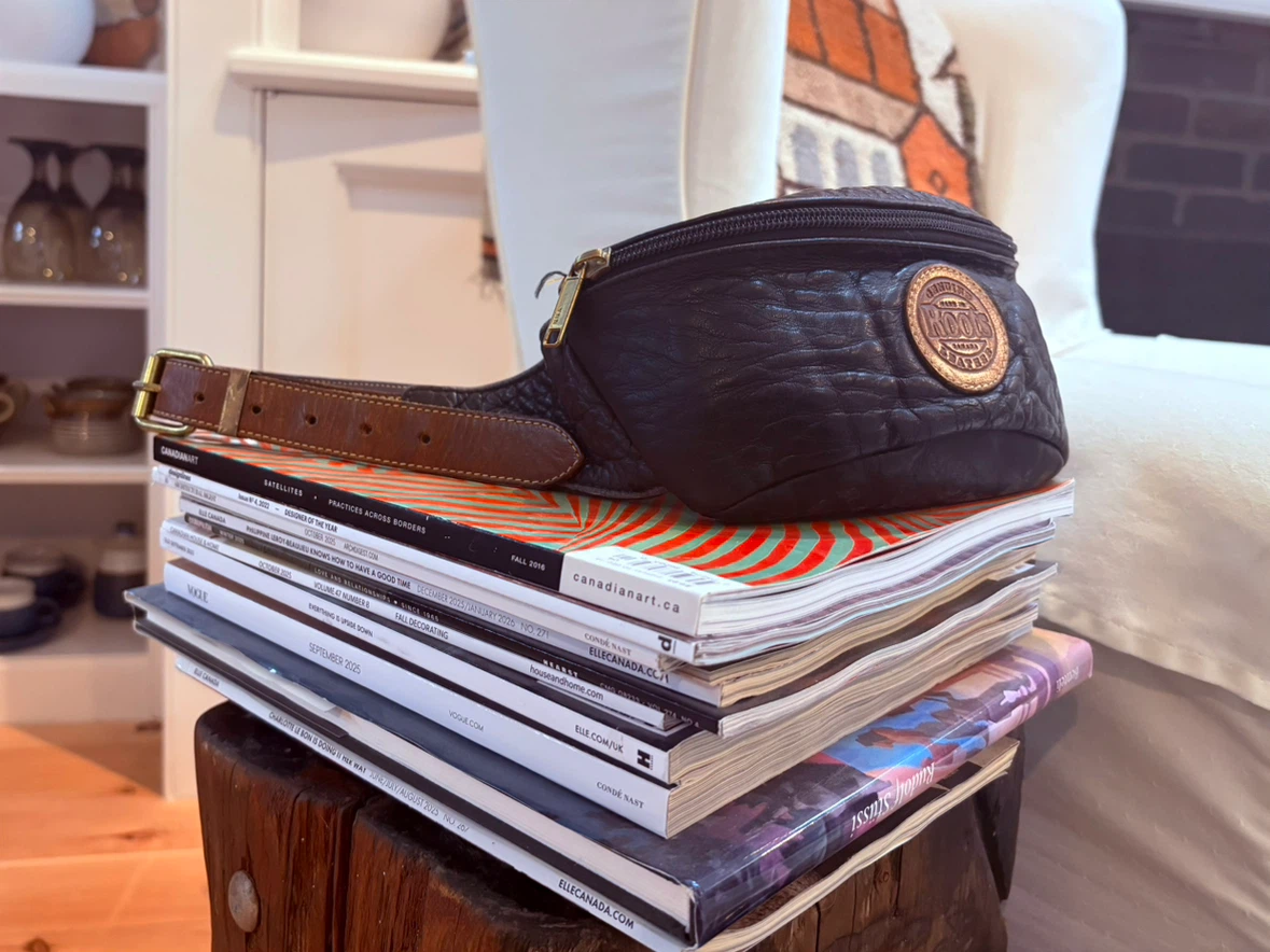 Roots Leather Fanny Pack