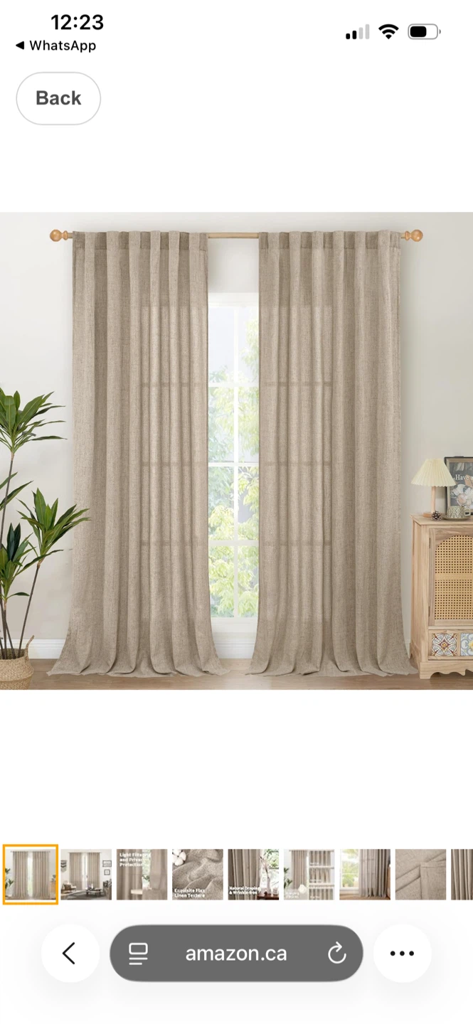 Light Filtering Flax Linen Curtains