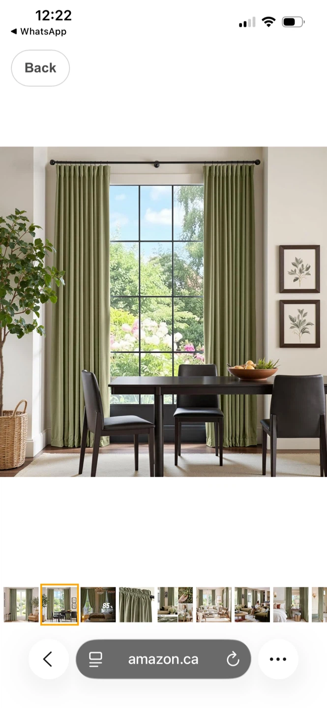 Lazzyy Olive Sage Blackout Curtains - photo 2
