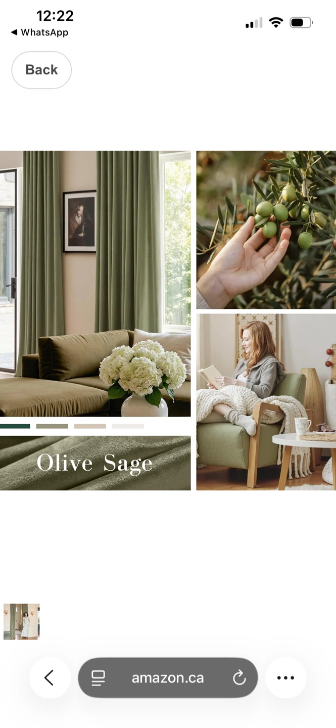 Lazzyy Olive Sage Blackout Curtains - photo 5