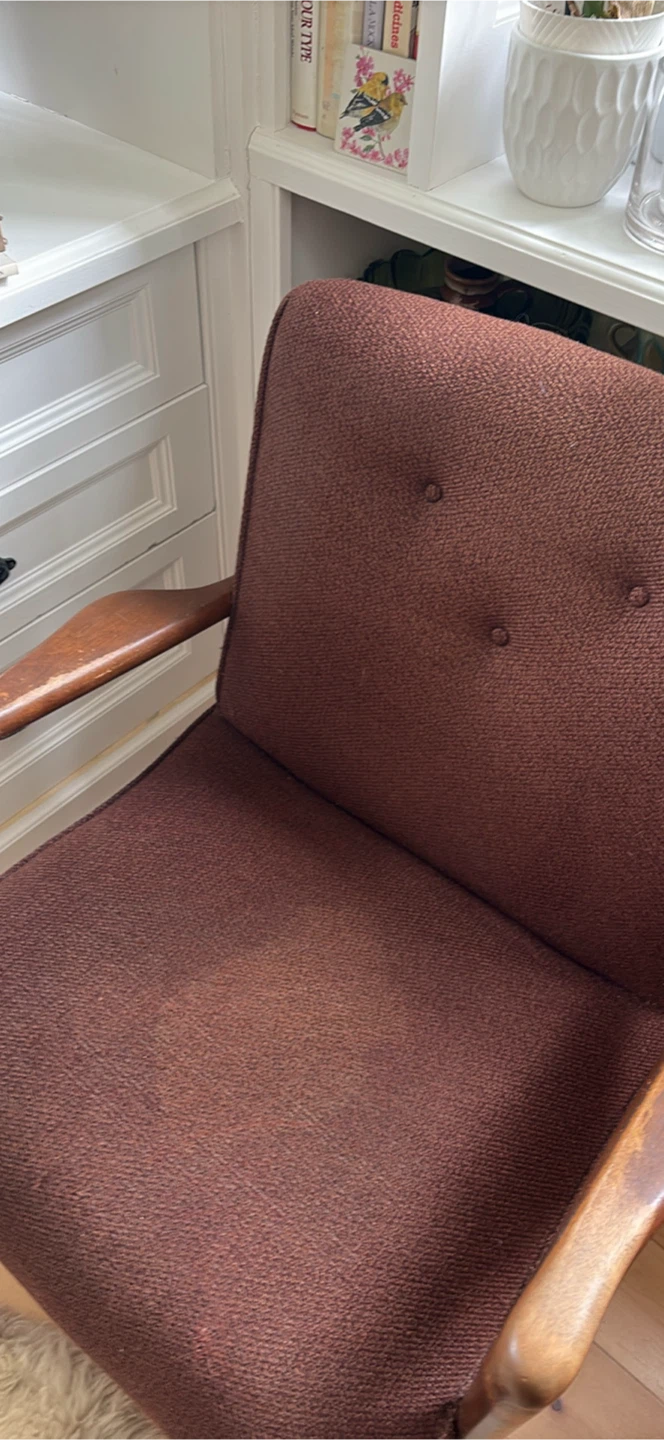 MCM Canadian made wool swivel chair - Brown Upholstery - photo 3