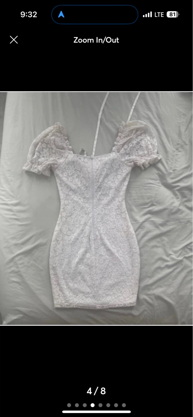 White Lace Coquette Mini Dress - XS - photo 4