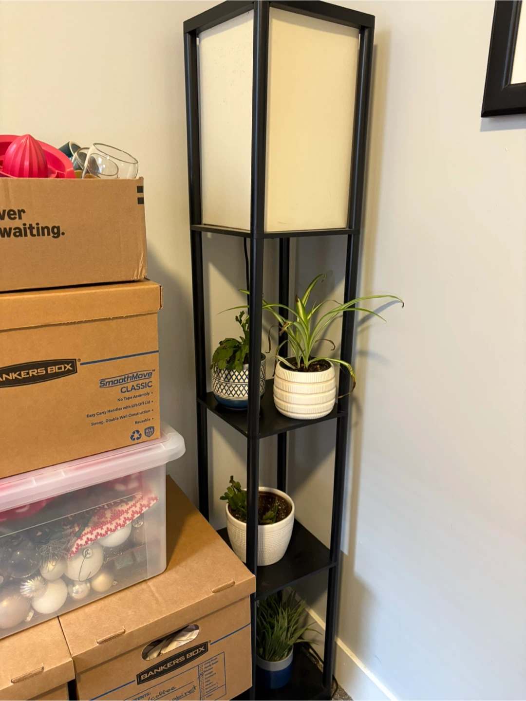 Black Floor Lamp Shelf