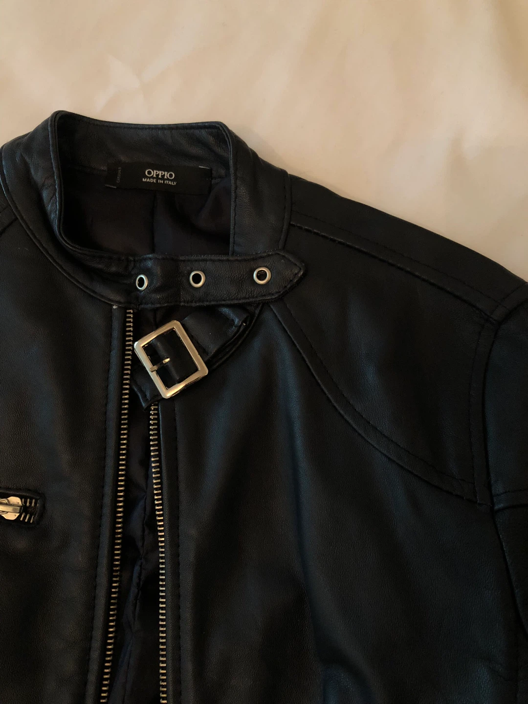 Italian Leather Biker Jacket - photo 2