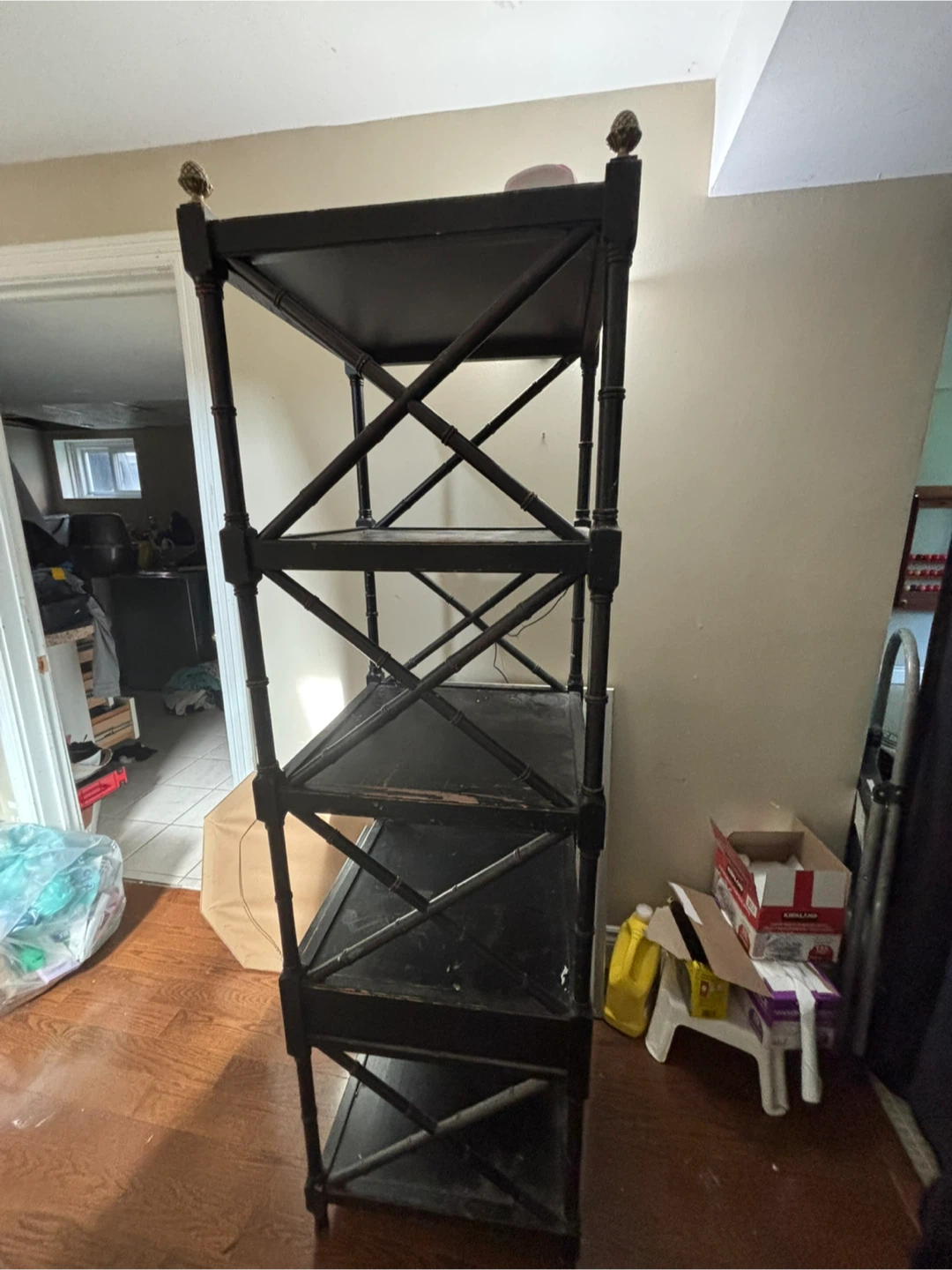 Vintage Black Shelf Unit
