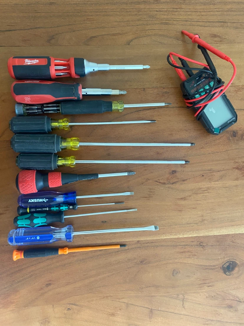 Klein/milwaukee screwdriver and meter