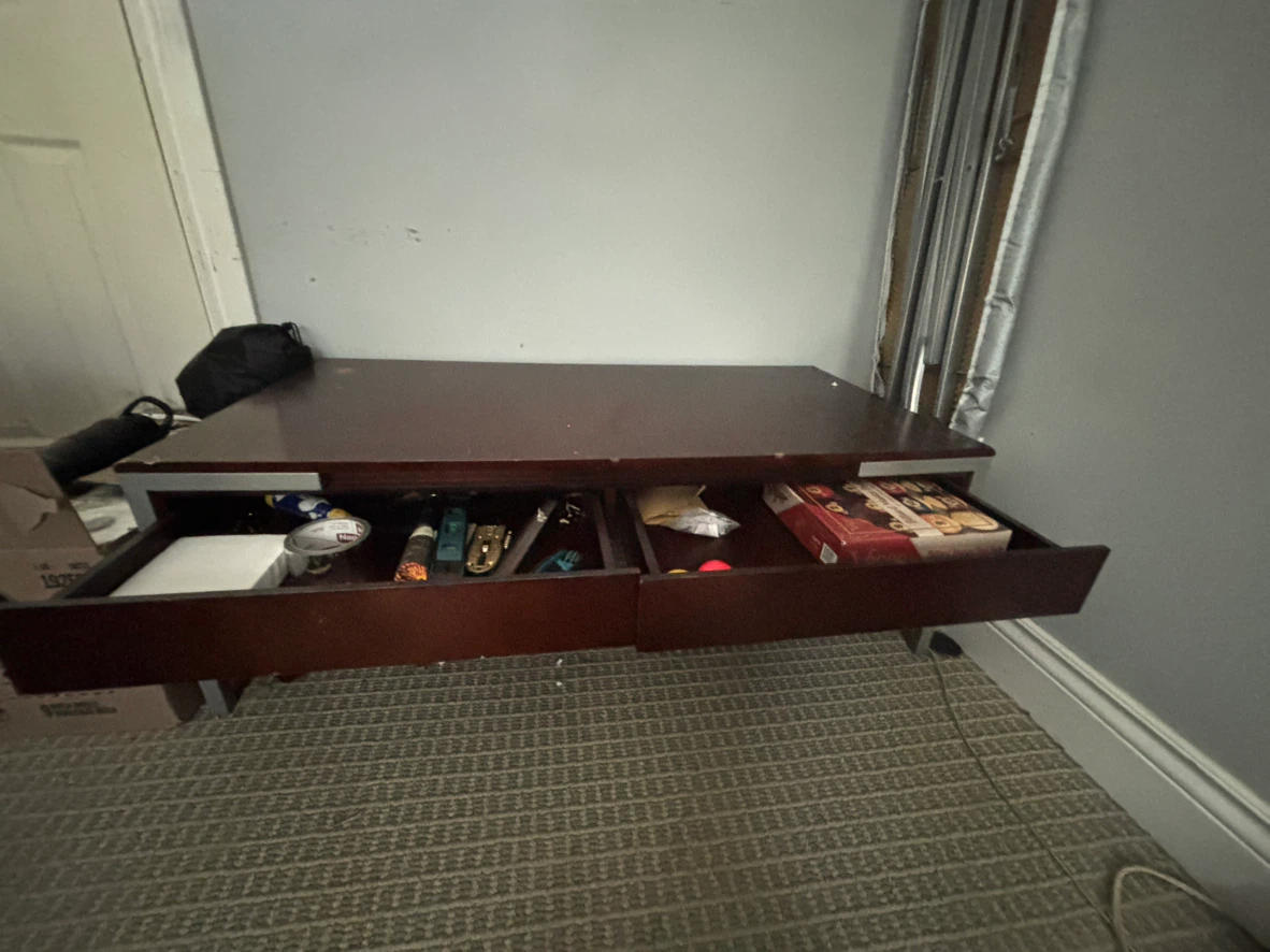 Wooden Coffee Table with Two Drawers - photo 2