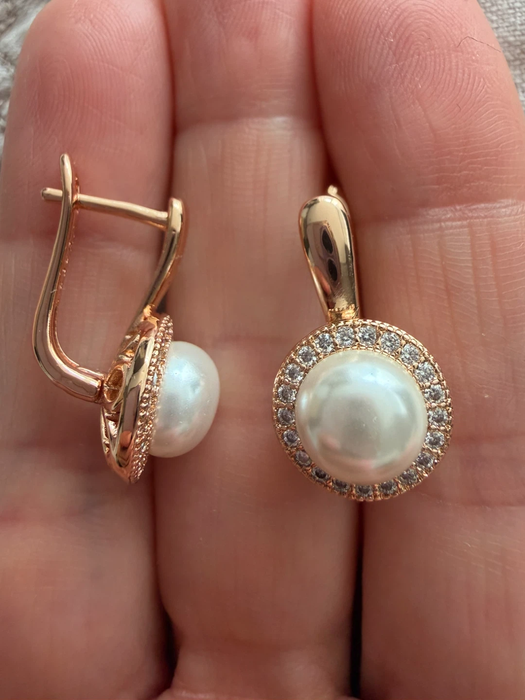 14k pearl earrings