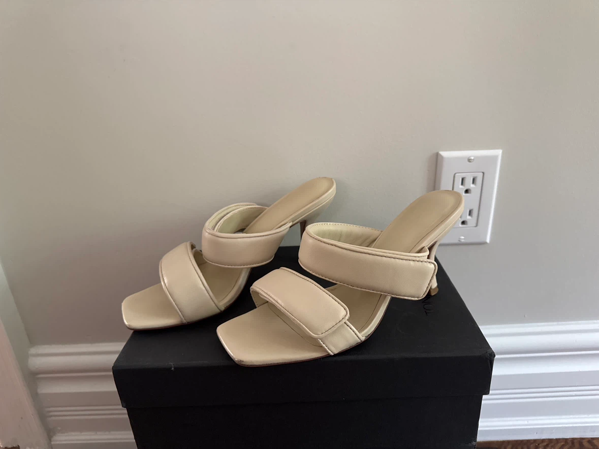 Tony Bianco Bounty Beige Heeled Mules - Size 8 - photo 2