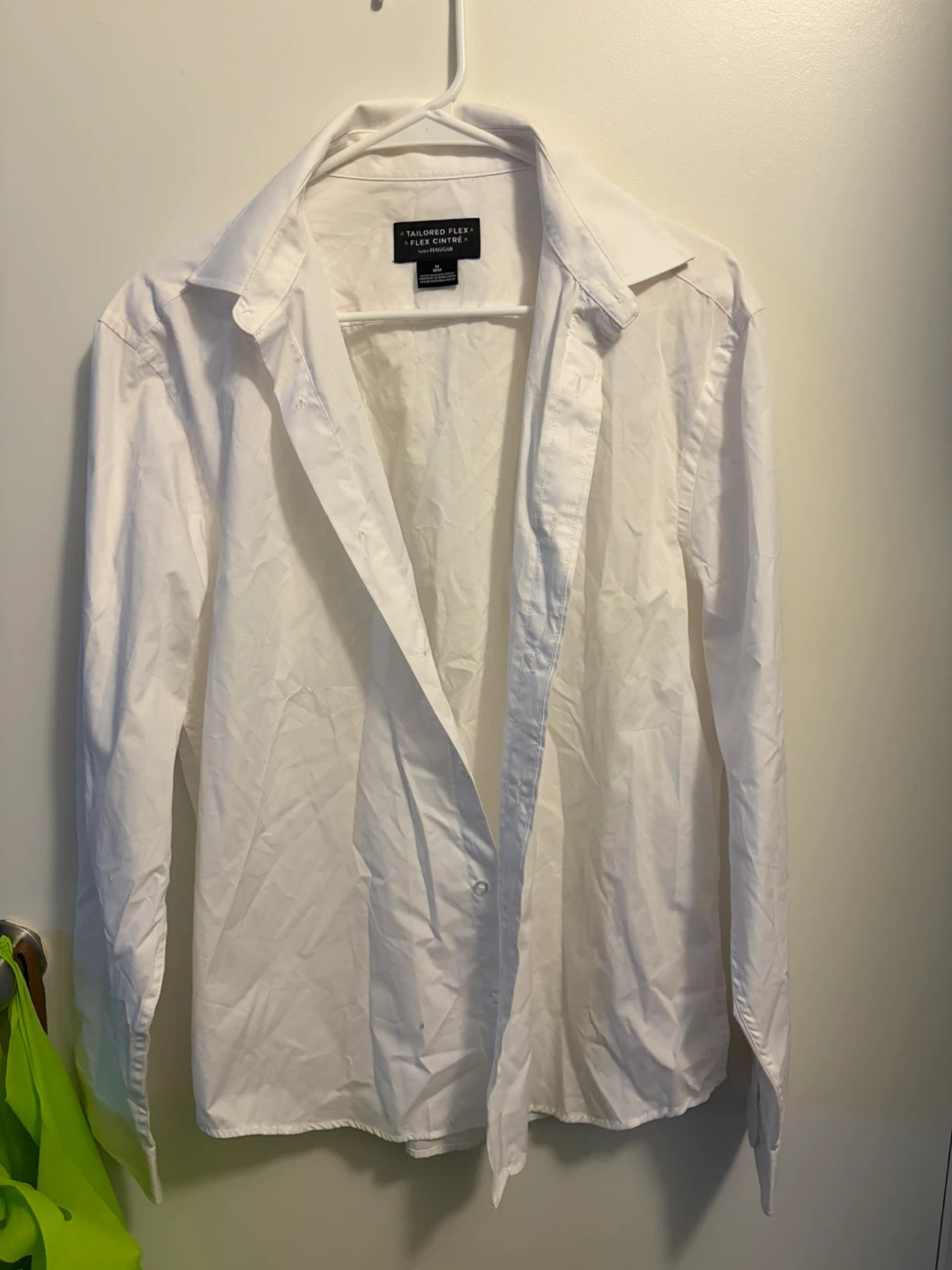 Haggar Tailored Flex White Button-Up Shirt