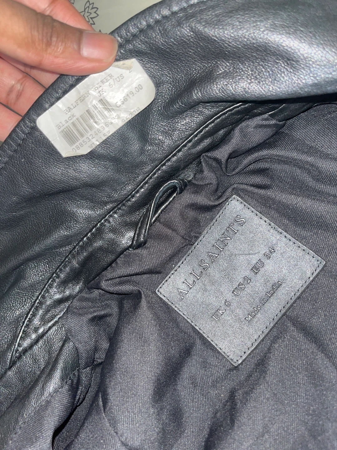 AllSaints Balfern Biker Jacket - Black, UK 6