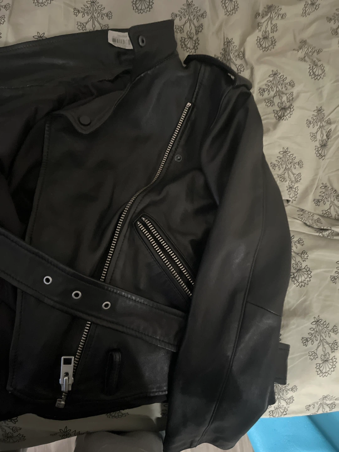 AllSaints Balfern Biker Jacket - Black, UK 6 - photo 3