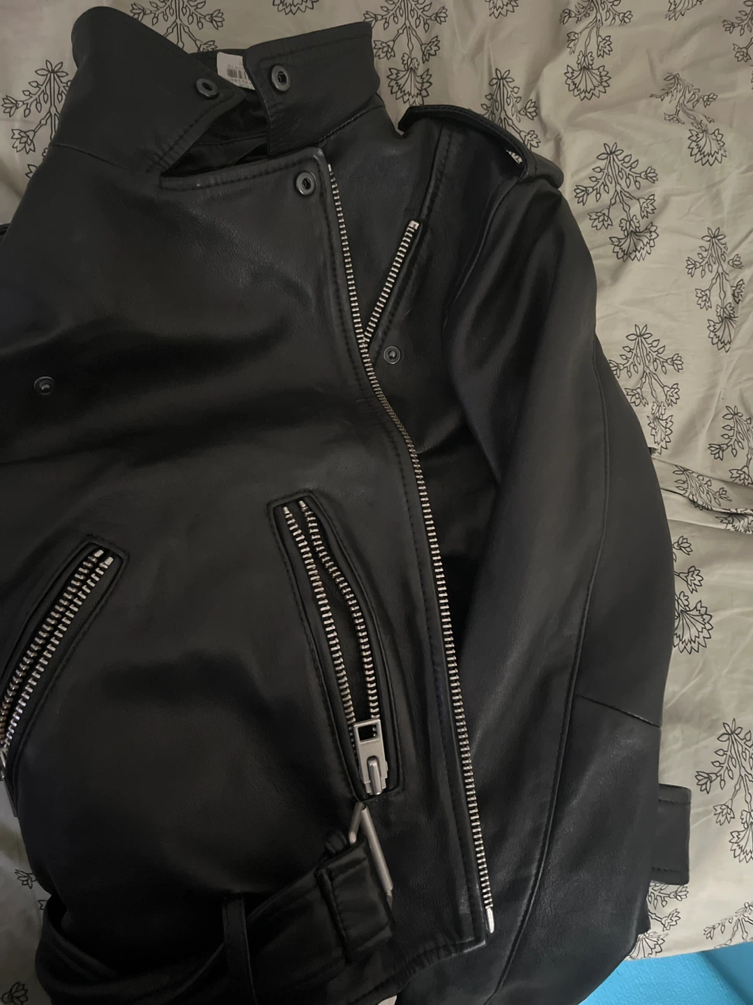 AllSaints Balfern Biker Jacket - Black, UK 6 - photo 4