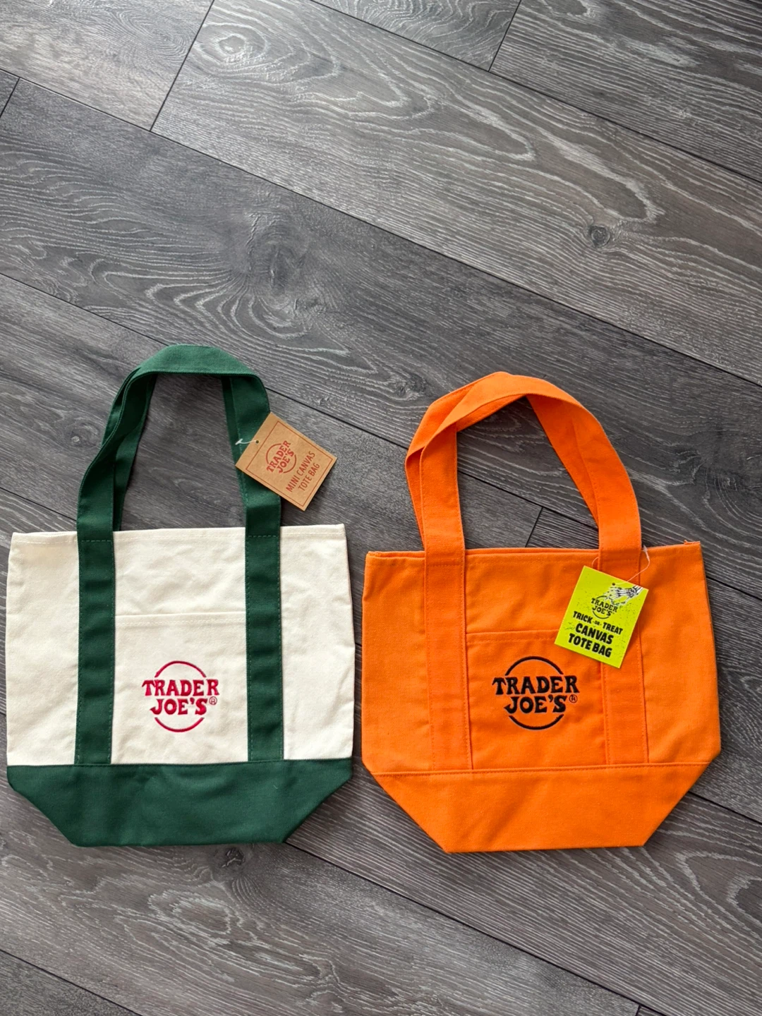 Trader Joe's Mini Canvas Tote Bags (2-Pack)