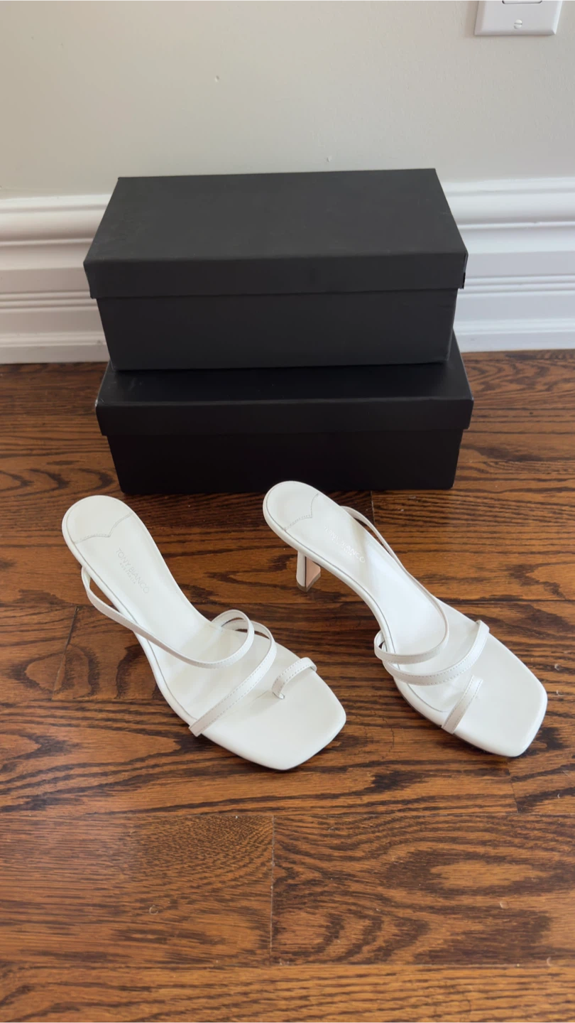 Tony Bianco Blossom White Strappy Heeled Sandals