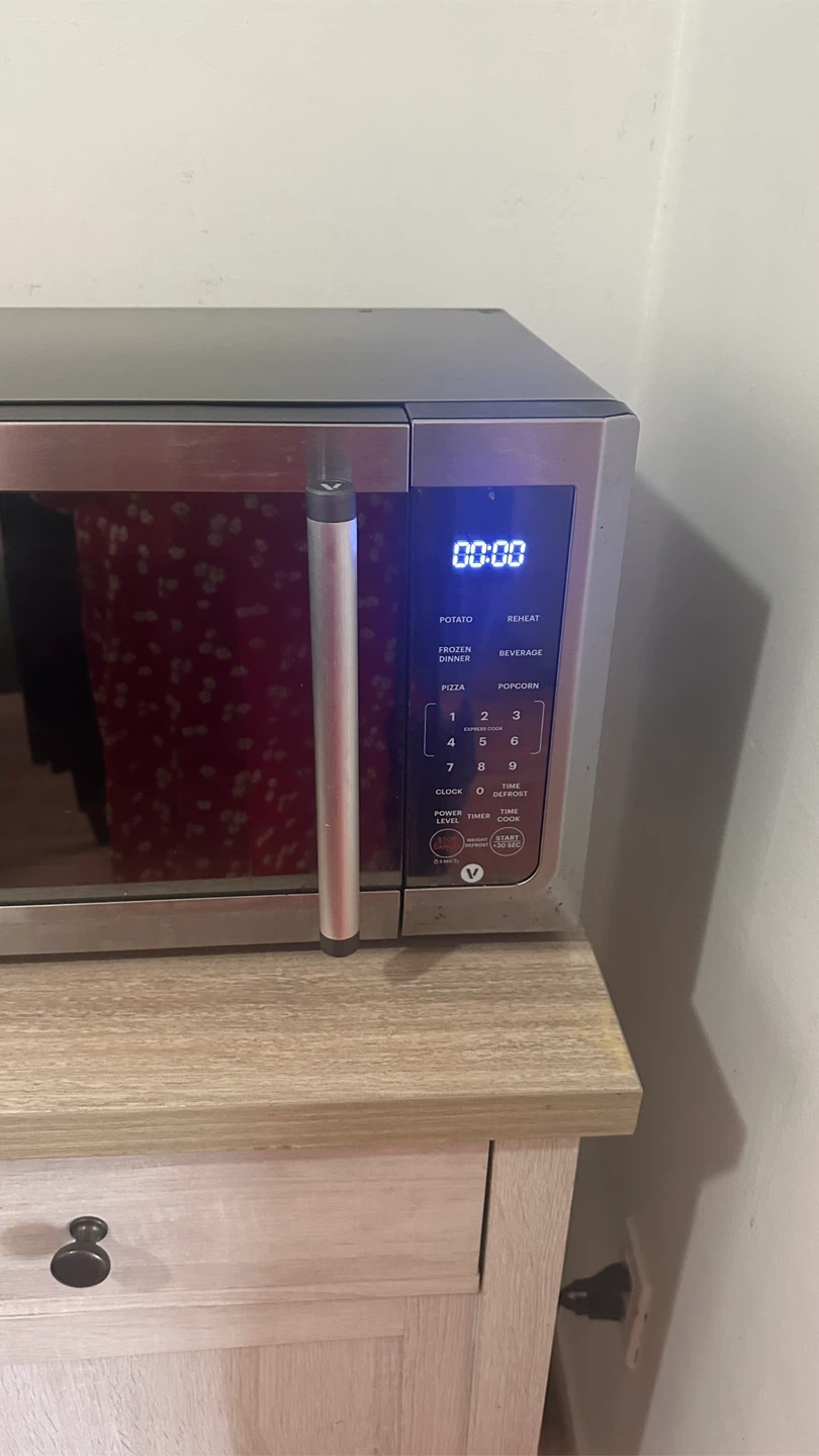 Black stainless steel microwave - photo 2