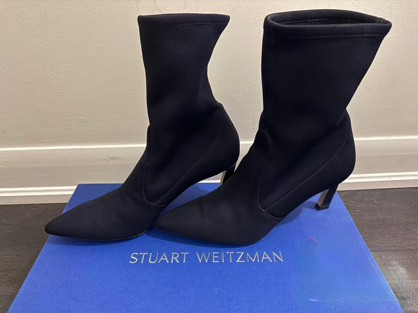Stuart Weitzman Black Sock Booties Size 7