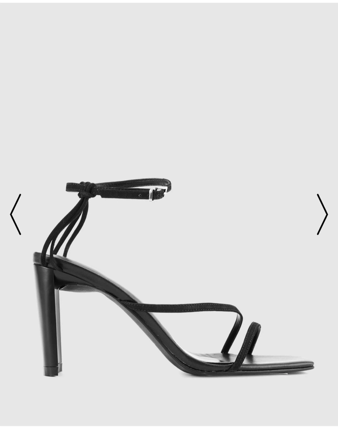 Nakedvice Black Strappy Heels with Ankle Tie - photo 3