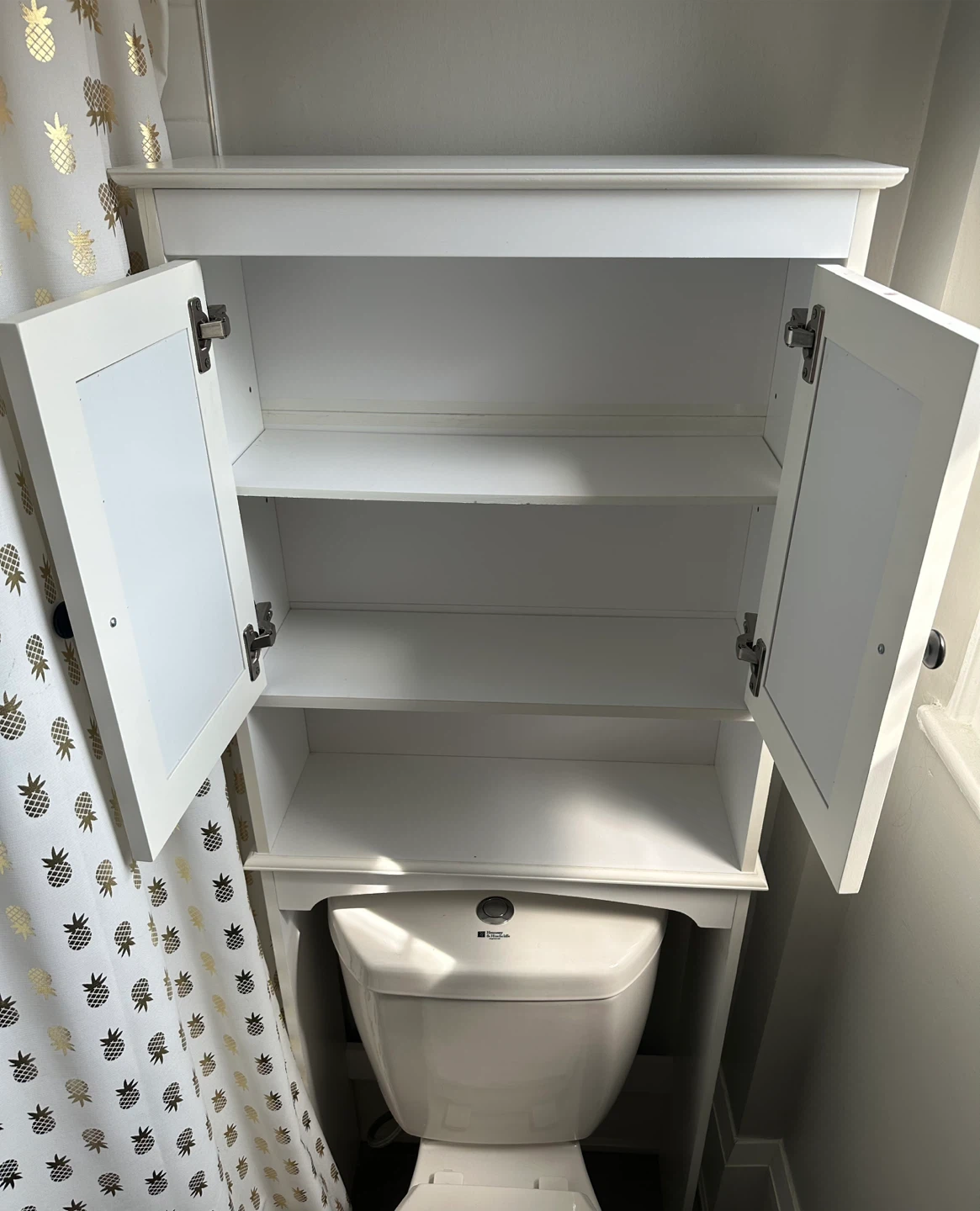 White Bathroom Storage Cabinet - photo 2
