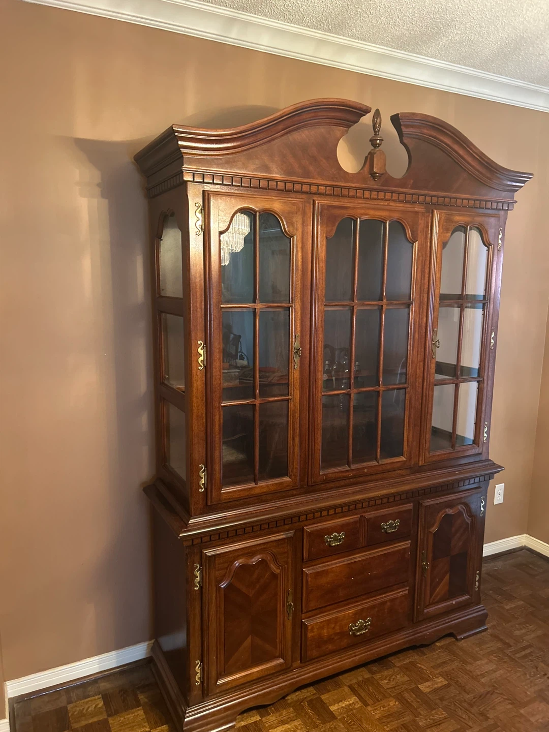 Wooden China Cabinet with Glass Doors - photo 2