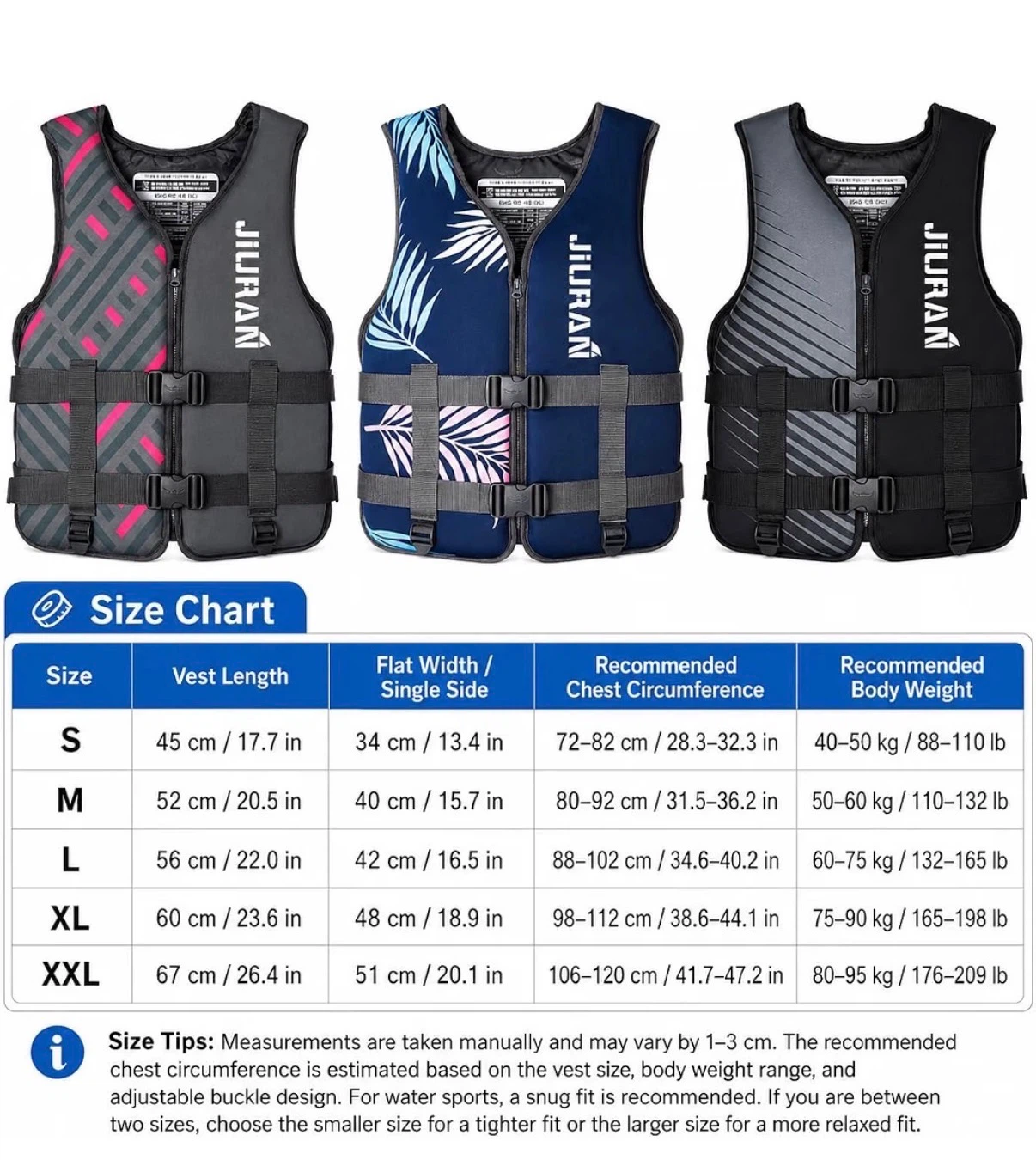 JIURAN Adult Life Jacket - Comfortable Flotation Support - photo 3