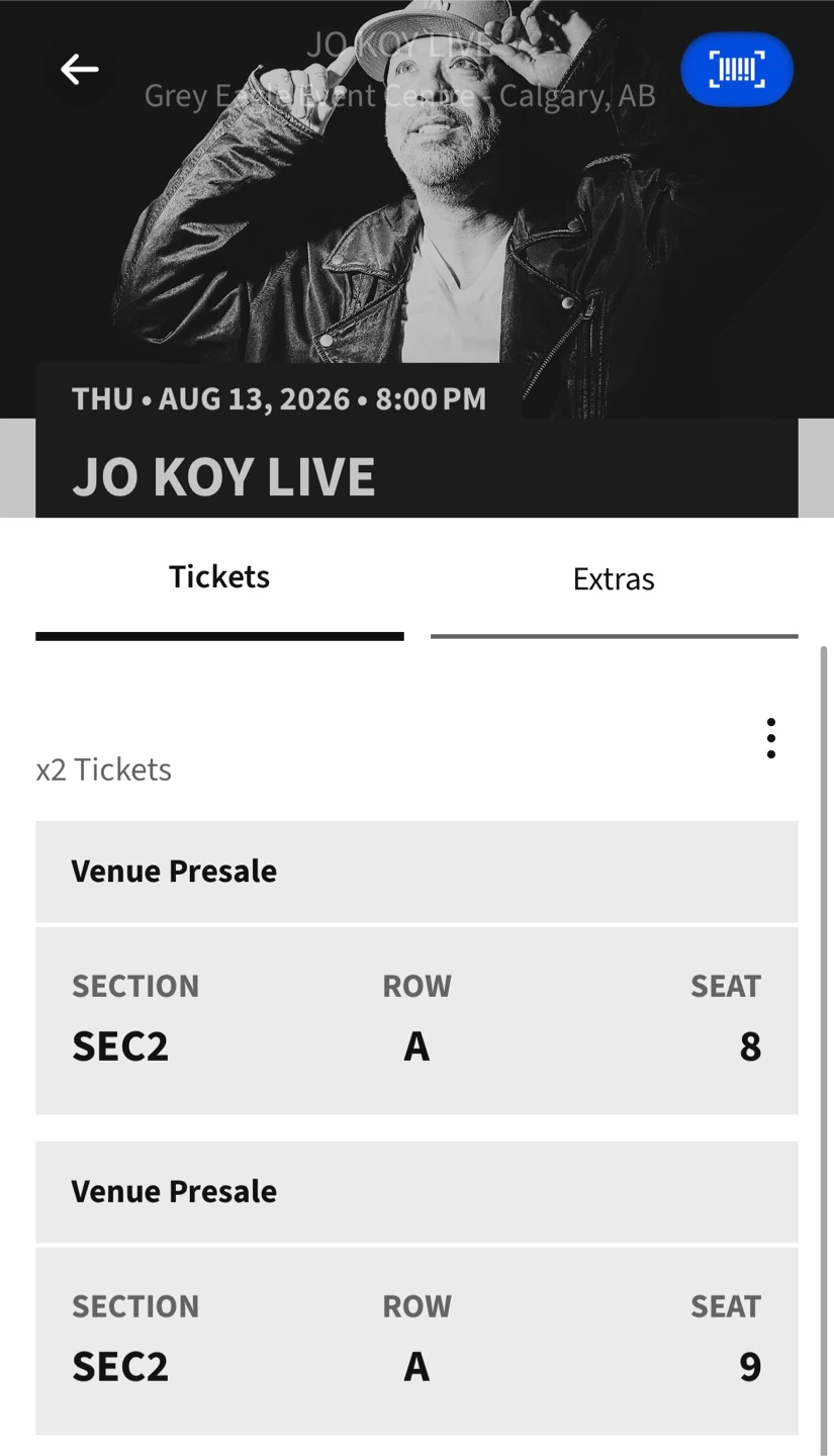 2 Tickets front row to Jo Koy Live - August 13, 2026