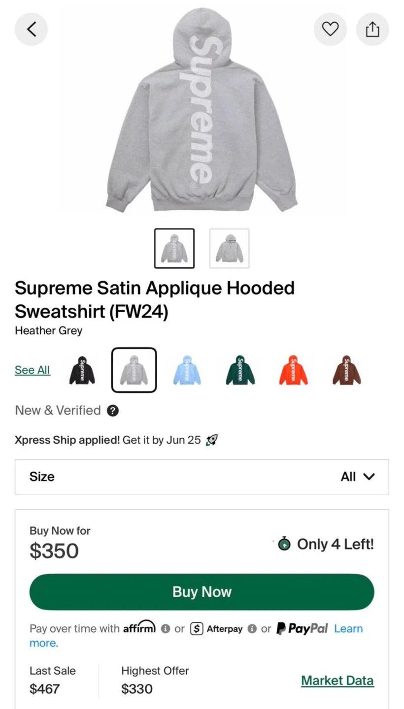Supreme Appliaque Hoodie - photo 5