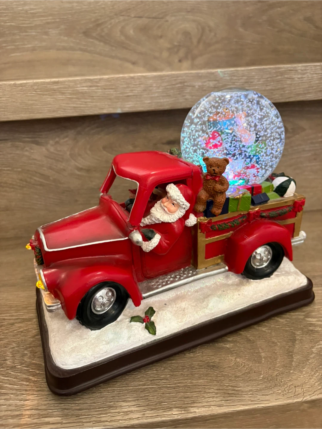 Red Vintage Truck Snow Globe - photo 2