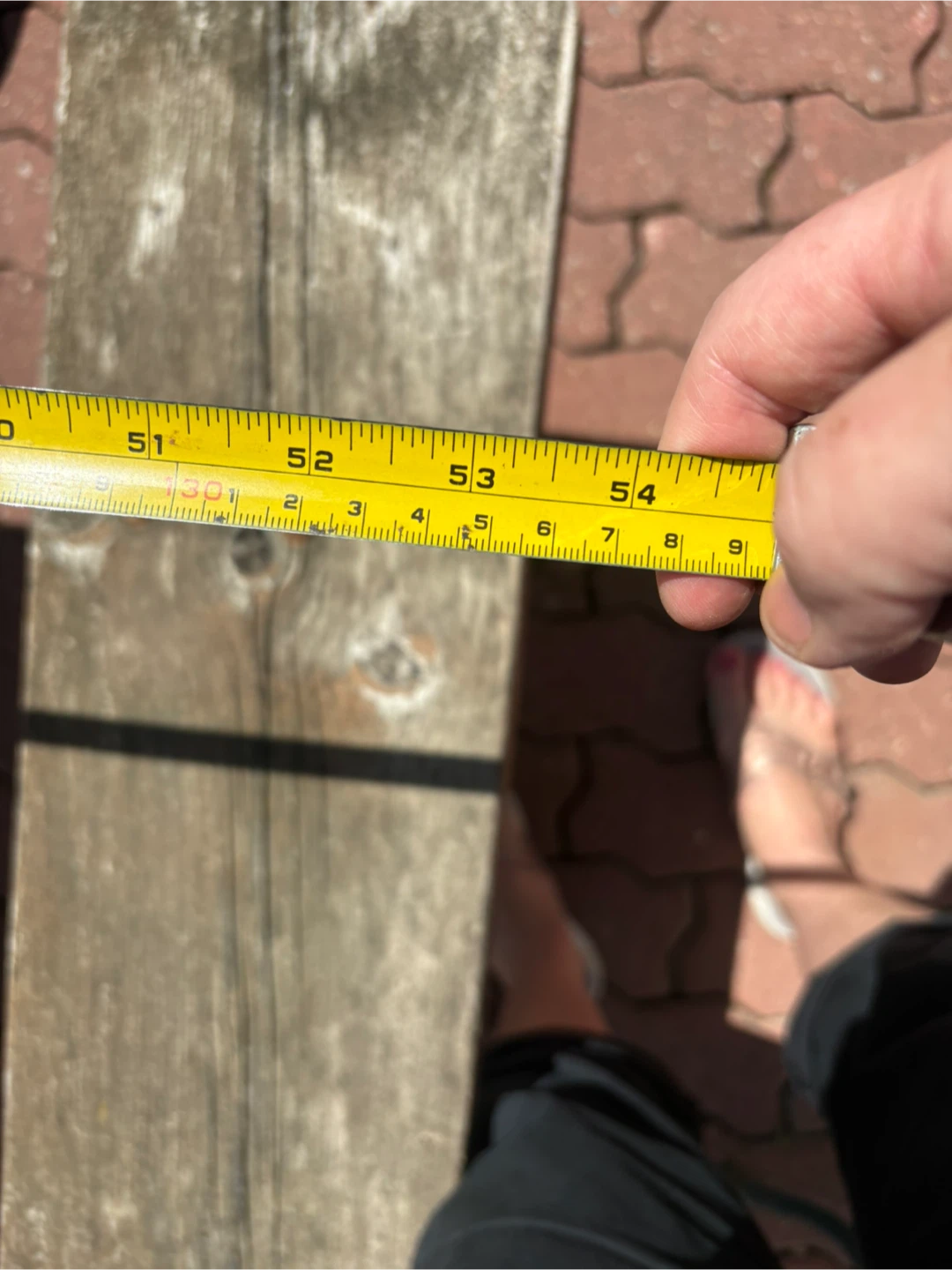 Wooden picnic table with metal frame - photo 3
